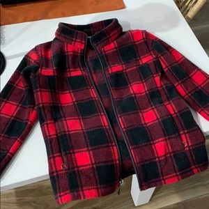 Kids zippered flannel jacket